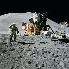 240px Apollo 15 flag rover LM Irwin